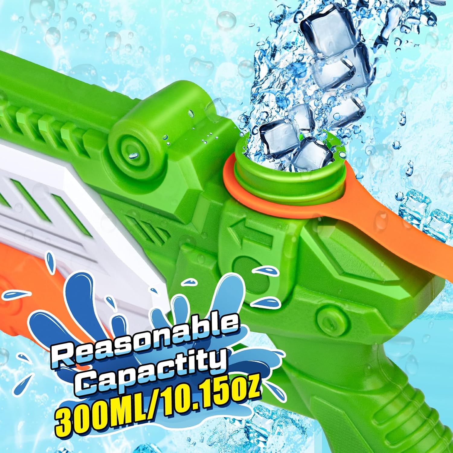 Thumbnail 5 de RONSTONE 4er-Pack Wasserpistolen (300 ml, 25–30 ft Reichweite) – Pump-Action für Kinder & Erwachsene