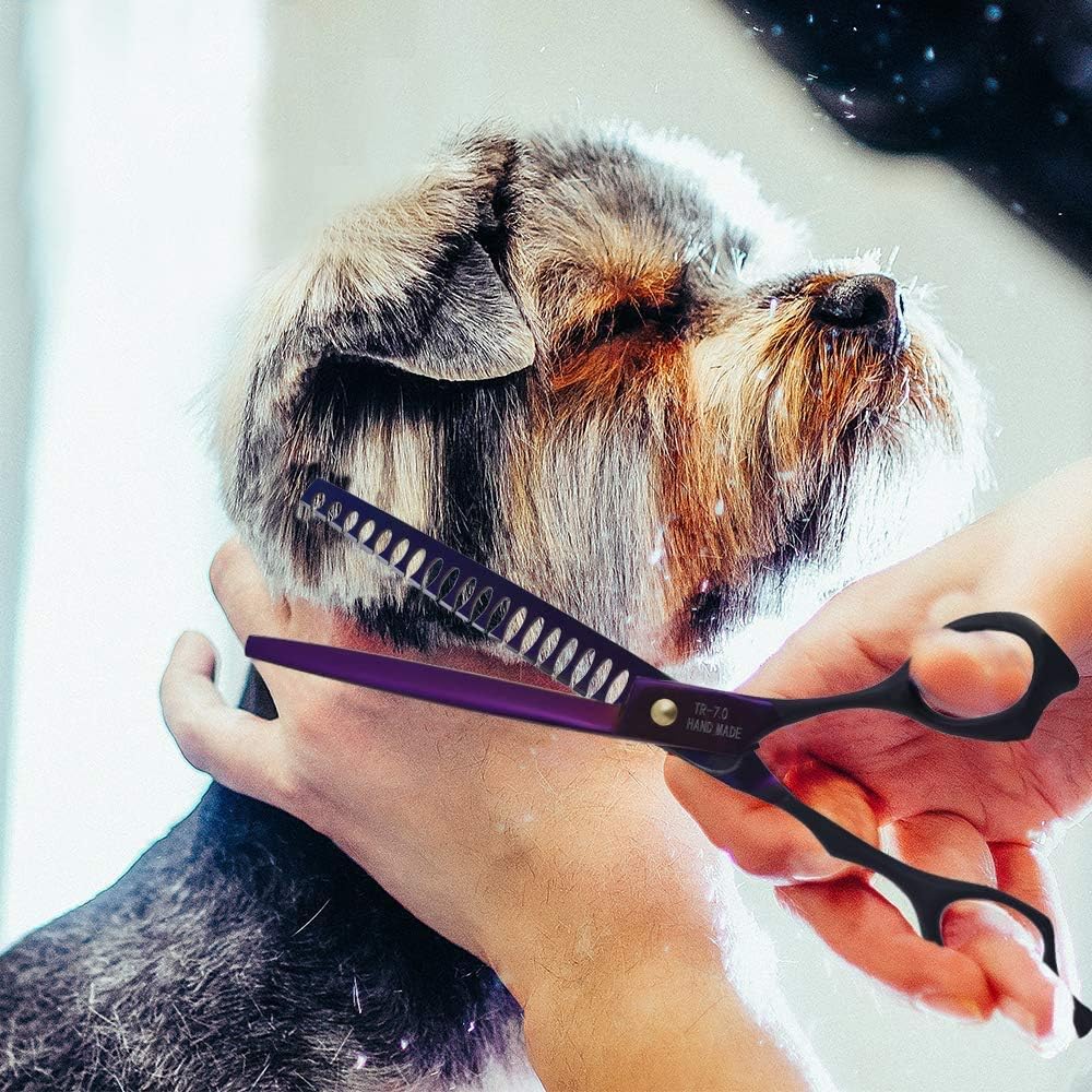 Thumbnail 5 de Dream Reach 7" 4-Piece Pet Grooming Shears Set – 2 Curved, Straight & Chunker