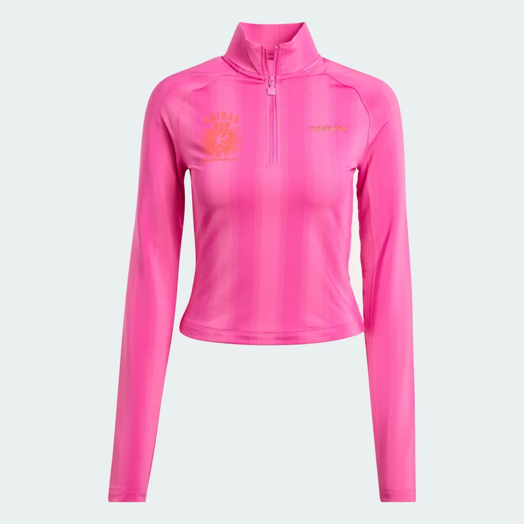 Thumbnail 3 de Adidas Camiseta manga larga Half-Zip Rosa
