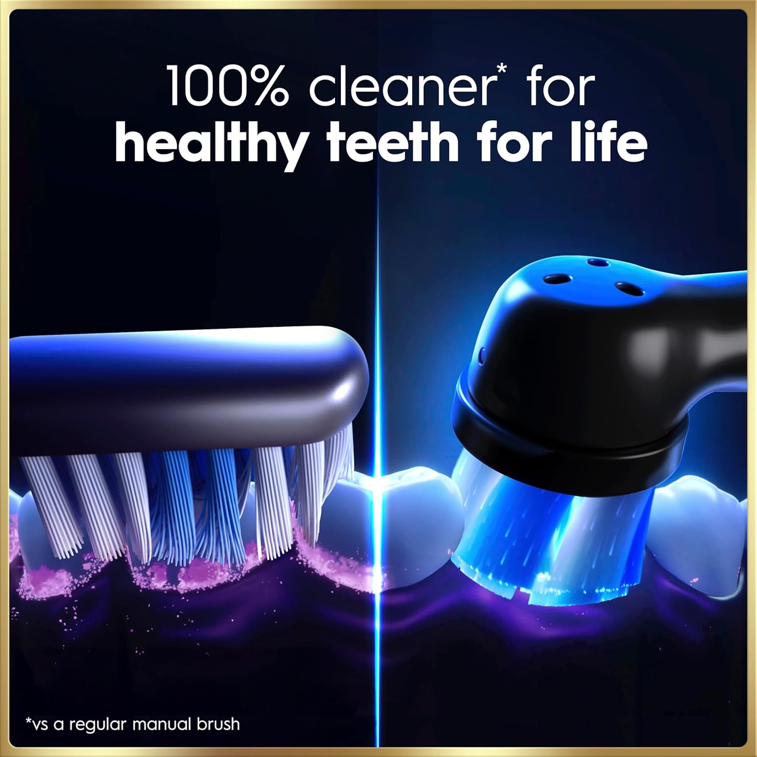 Thumbnail 5 de Oral-B iO 9 Electric Toothbrush (Sapphire Blue) with 3 brush heads, fast magnetic charger & travel case