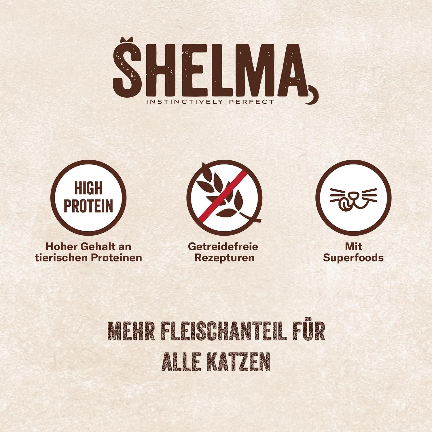 Detalle de Shelma Katzen-Nassfutter Megapack Fleisch – Rind, Truthahn, Huhn & Ente, getreidefrei, 40 × 85 g