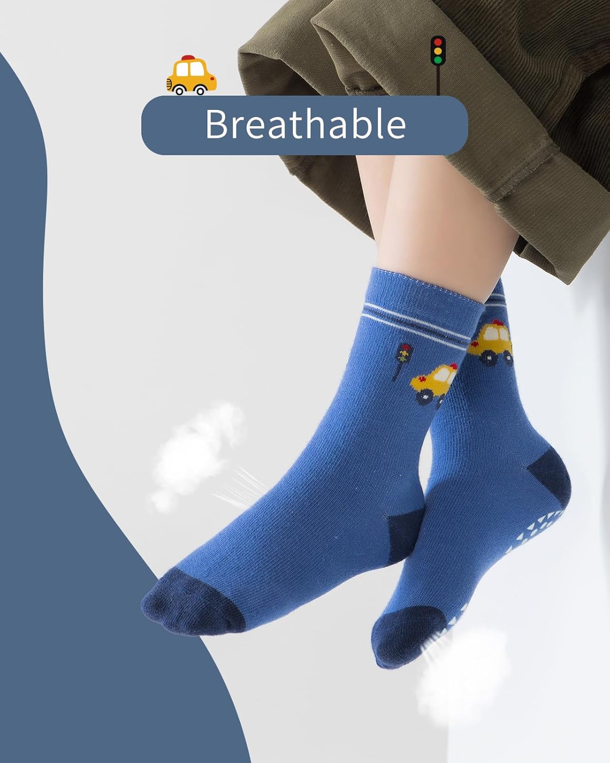 Detalle de Kyopp Chaussettes rigolotes enfants – lot de 10 paires en coton avec motifs animaux