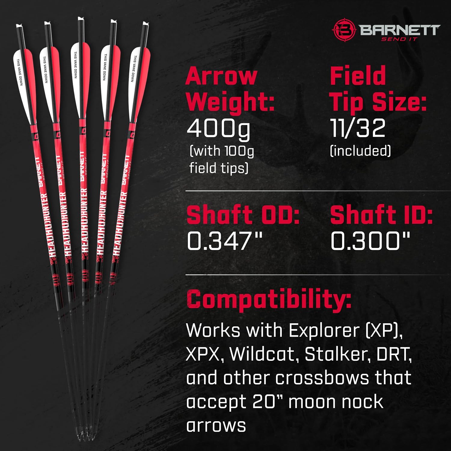 Detalle de Barnett Crossbow Arrows, 20-inch