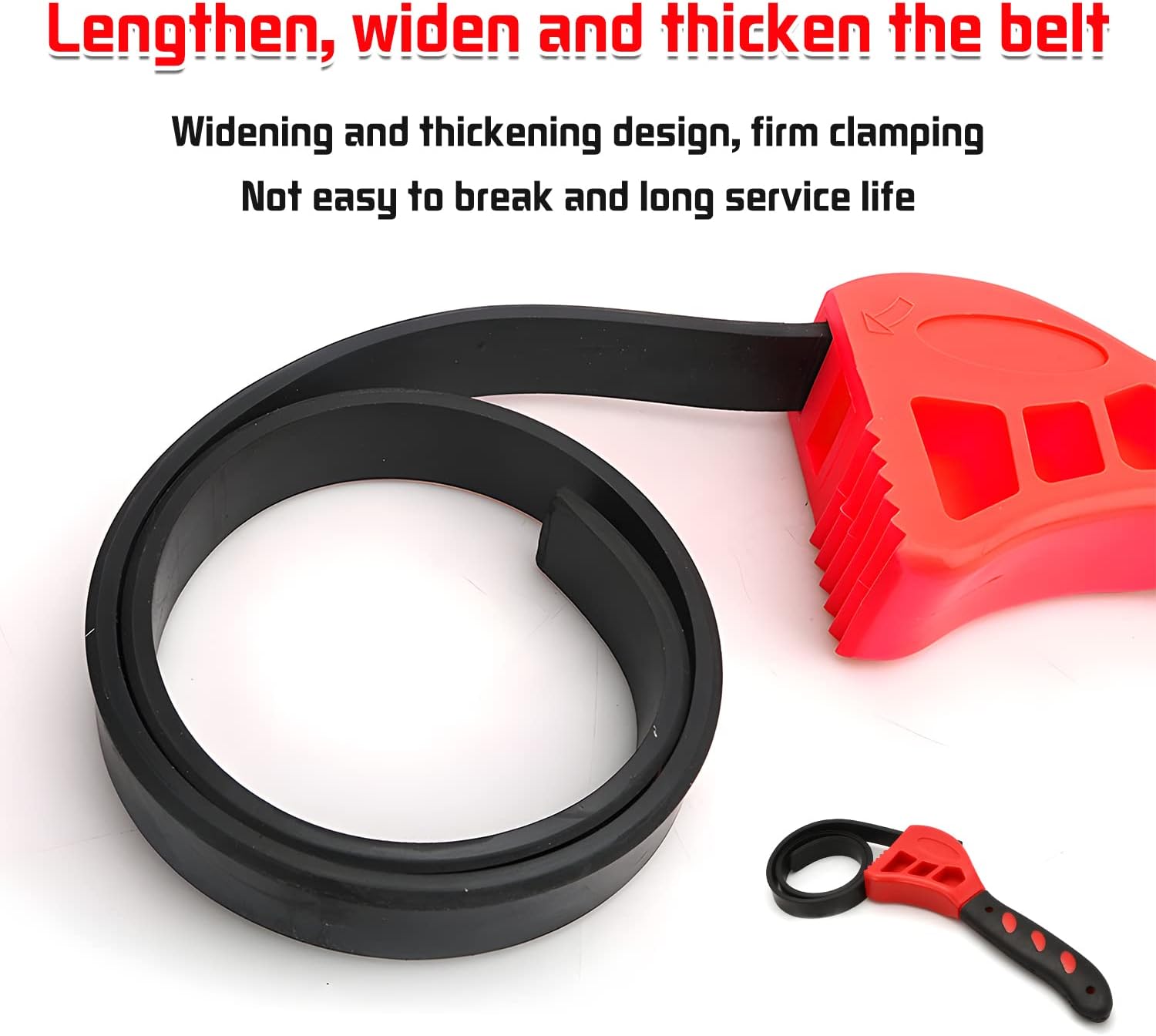 Detalle 2 de FUSHUI 2 Pack Oil Filter Strap Wrench: Versatile Belt Wrenches for Car Maintenance