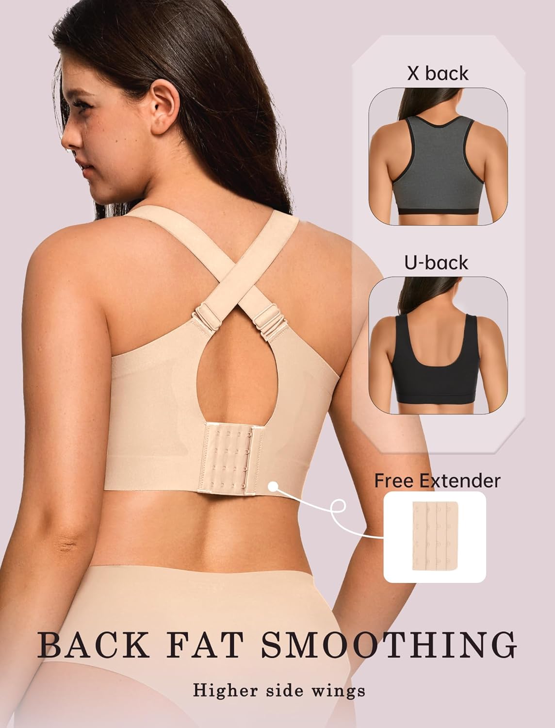 Thumbnail 2 de OEAK Women's Wireless Jelly Bra Plus Size: Full Coverage, No Underwire, Seamless T-Shirt Support