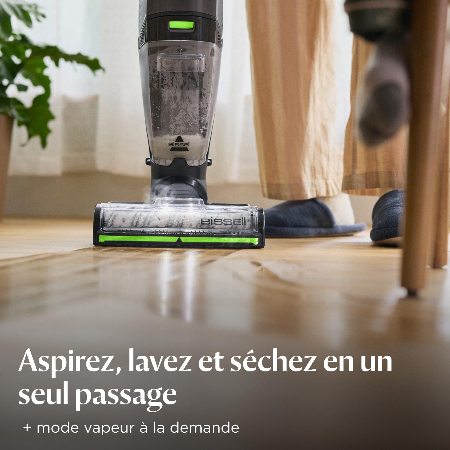 Detalle 2 de Bissell CrossWave HydroSteam PET 3517N : aspirateur balai laveur et vapeur 3 en 1