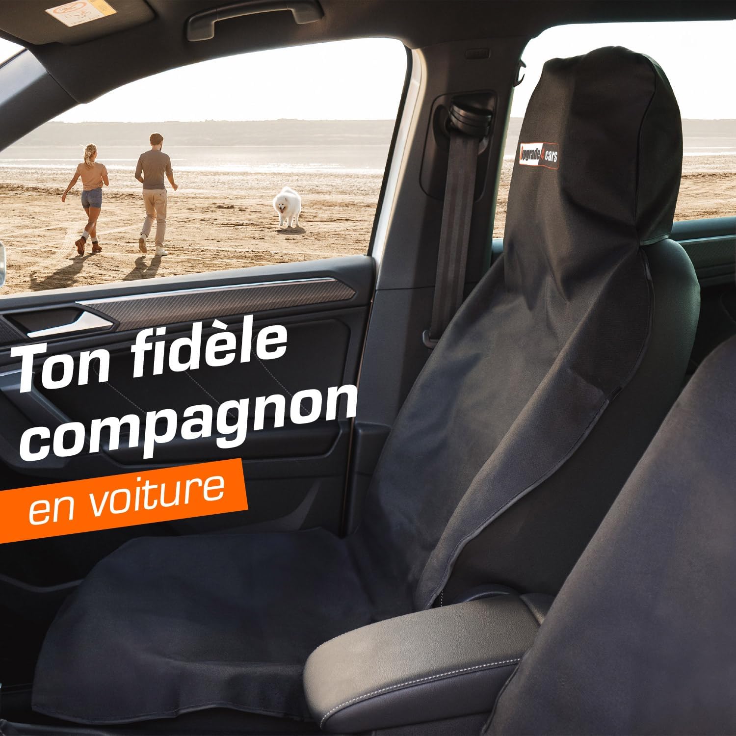 Thumbnail 6 de Upgrade4cars Housse de Siège Voiture Universelle Avant – Noir Imperméable (Chien/Enfant) et Accessoire d’Intérieur