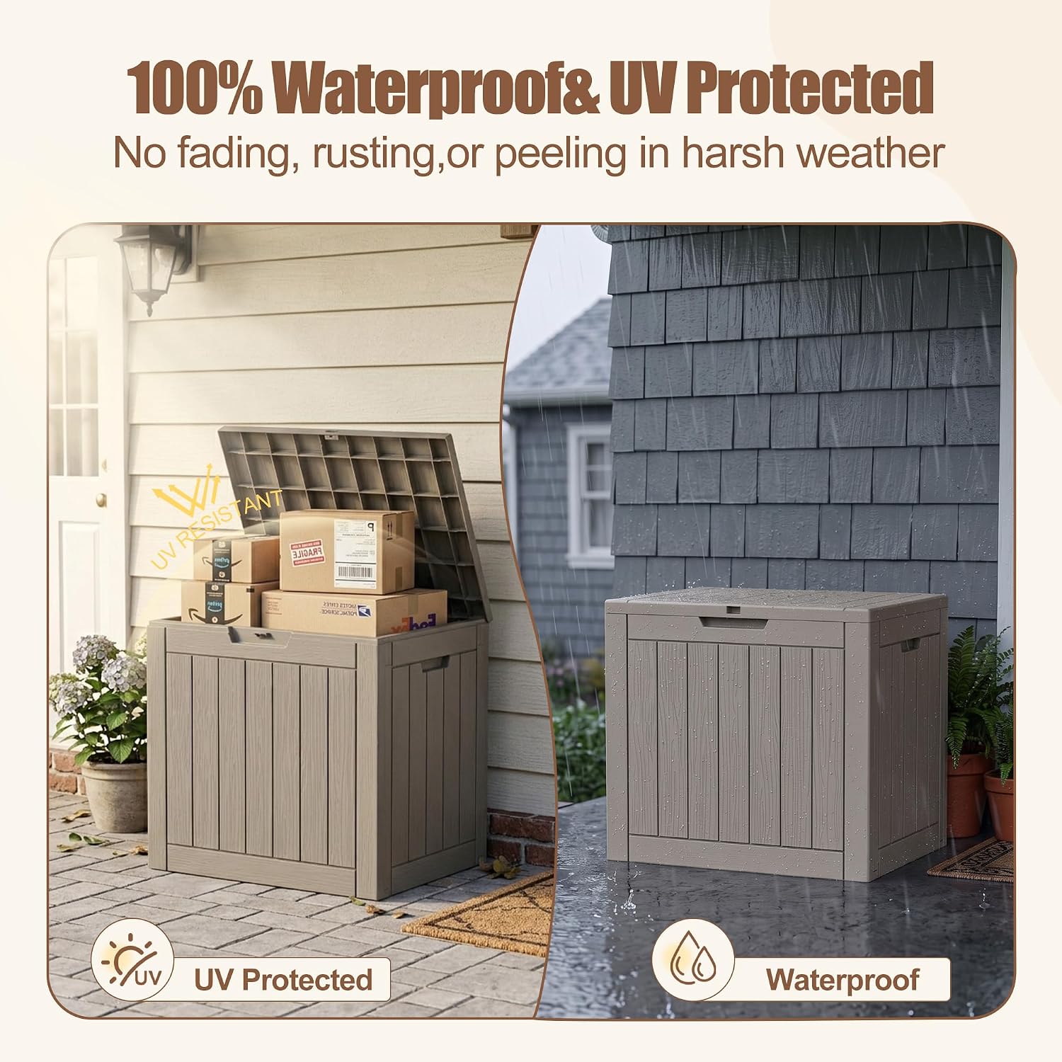 Detalle de Outdoor Package Delivery Box, 40 Gallon