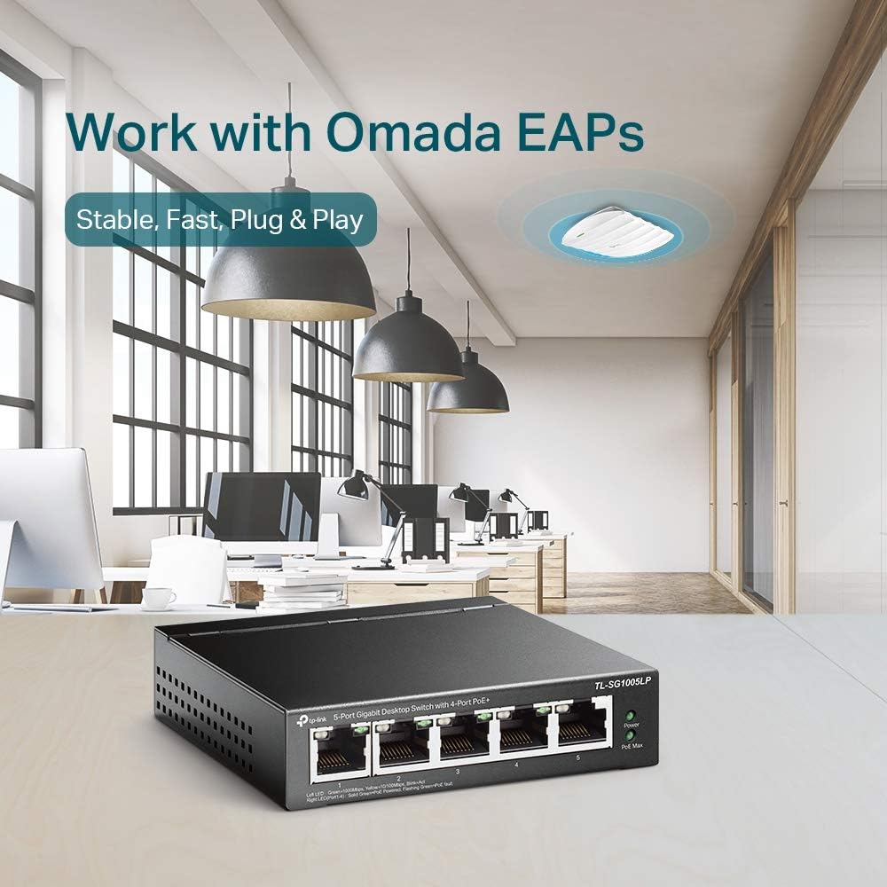 Thumbnail 3 de TP-Link TL-SG1005LP PoE+ 5‑Port Gigabit Switch