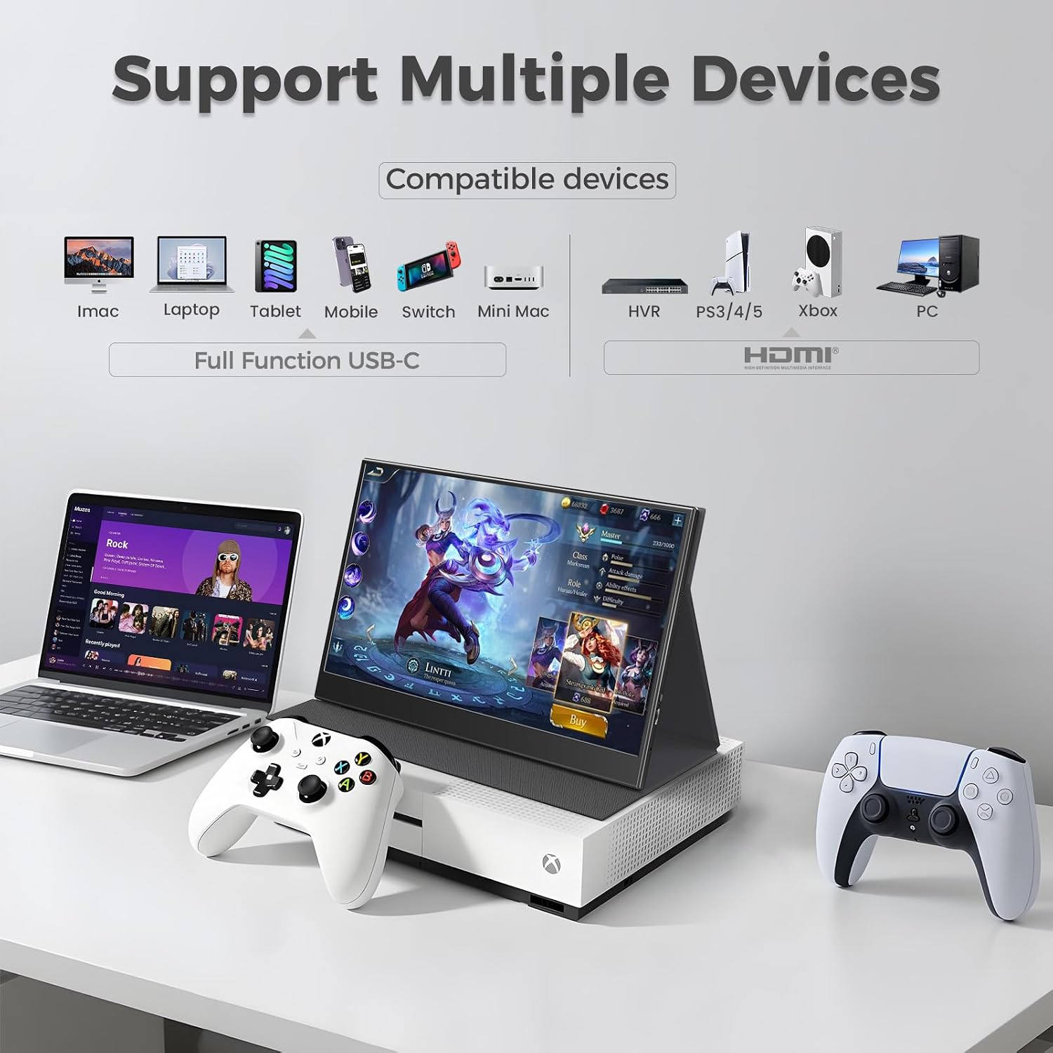 Detalle de UFYQL Portable Monitor 15.6-inch FHD monitor