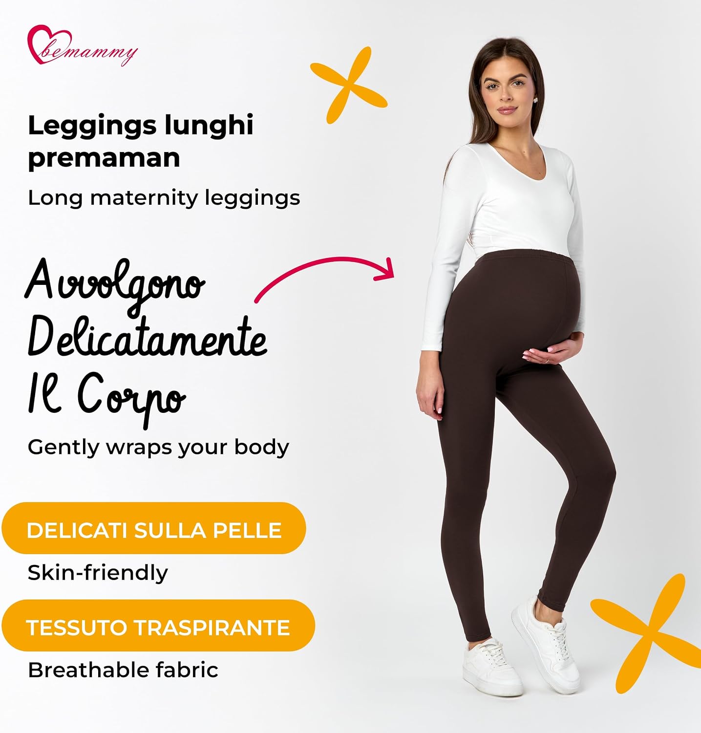 Detalle de Be Mammy Leggings premaman lunghi