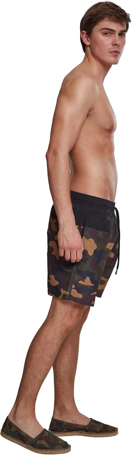 Detalle 2 de Urban Classics Herren Block Short de bain
