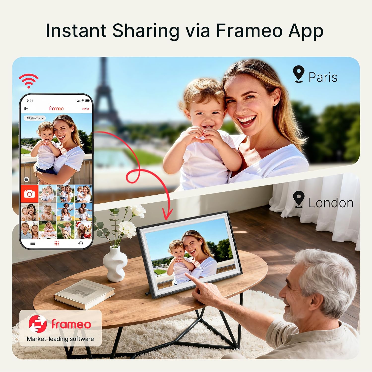 Thumbnail 2 de Frameo Digital Photo Frame WiFi 64GB