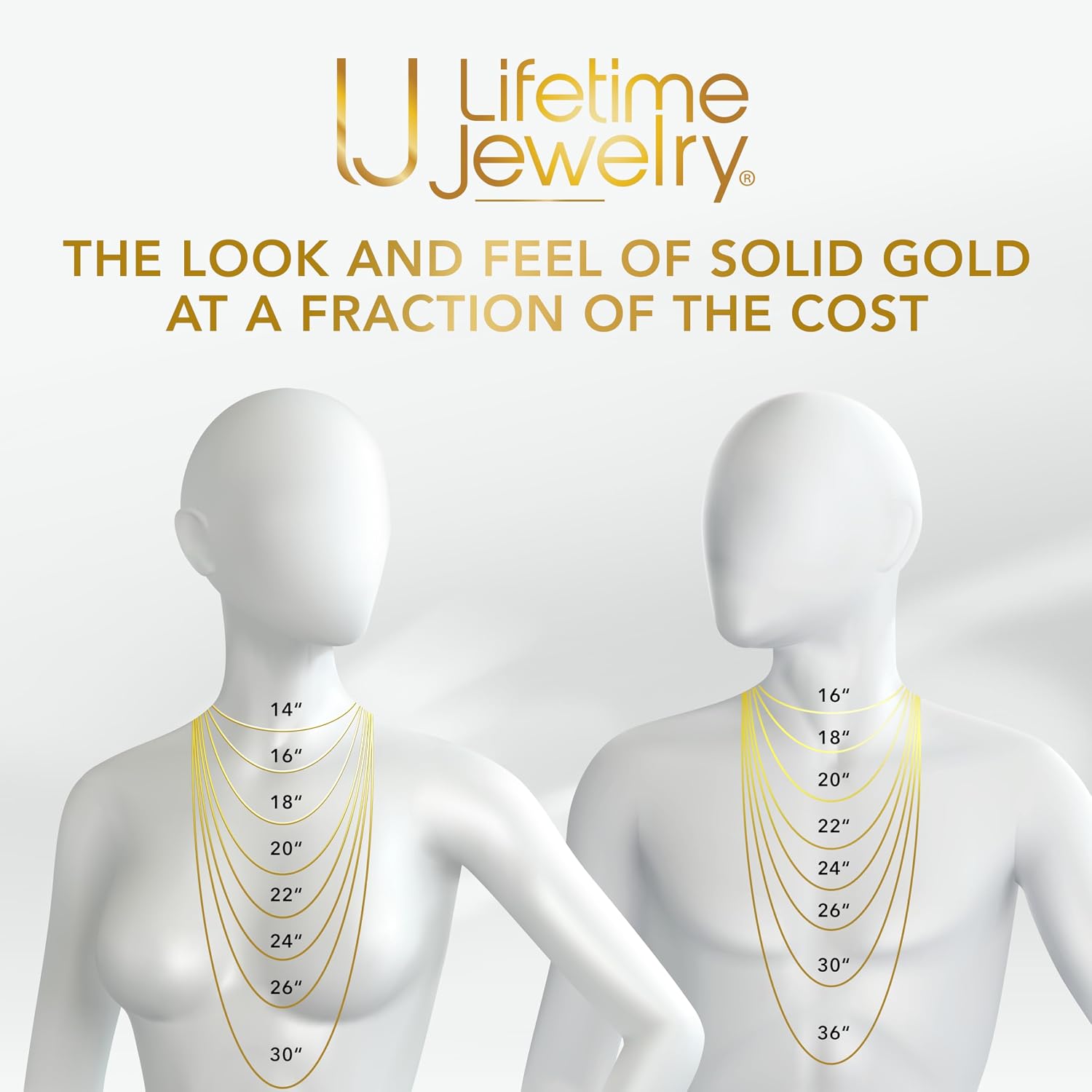 Detalle de LIFETIME JEWELRY 3mm 24K Gold-Plated Diamond-Cut Rope Chain