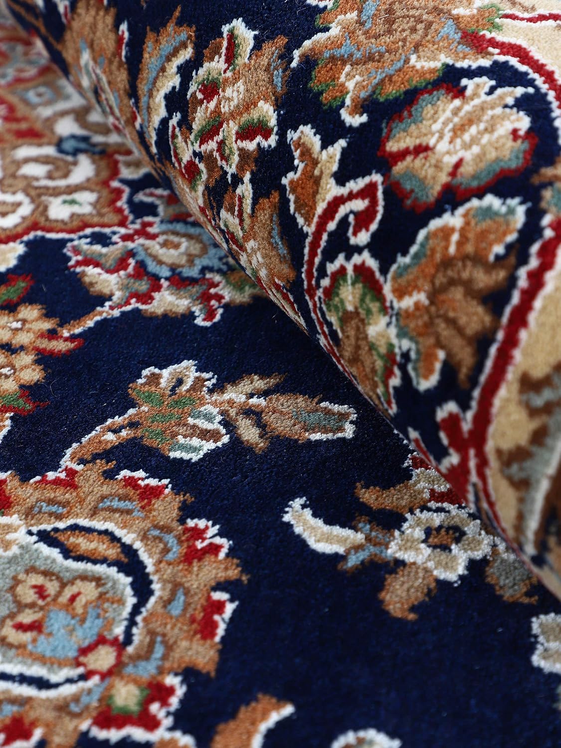 Thumbnail 8 de CarpetFine Alfombra Nain Lana Azul 120x180 cm 🧶 Moderna