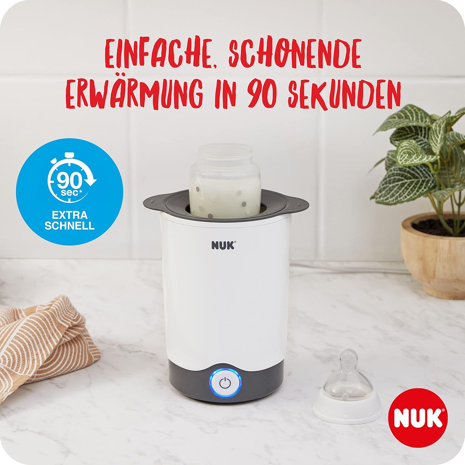 Detalle 2 de NUK Thermo Express Babyflaschenwärmer 90 Sekunden