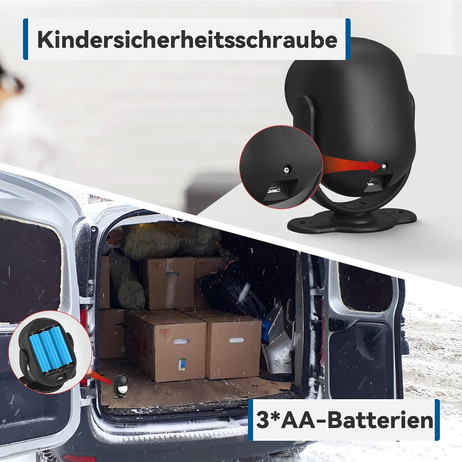 Detalle 2 de CPVAN CP2-Pro Bewegungsmelder 125 dB