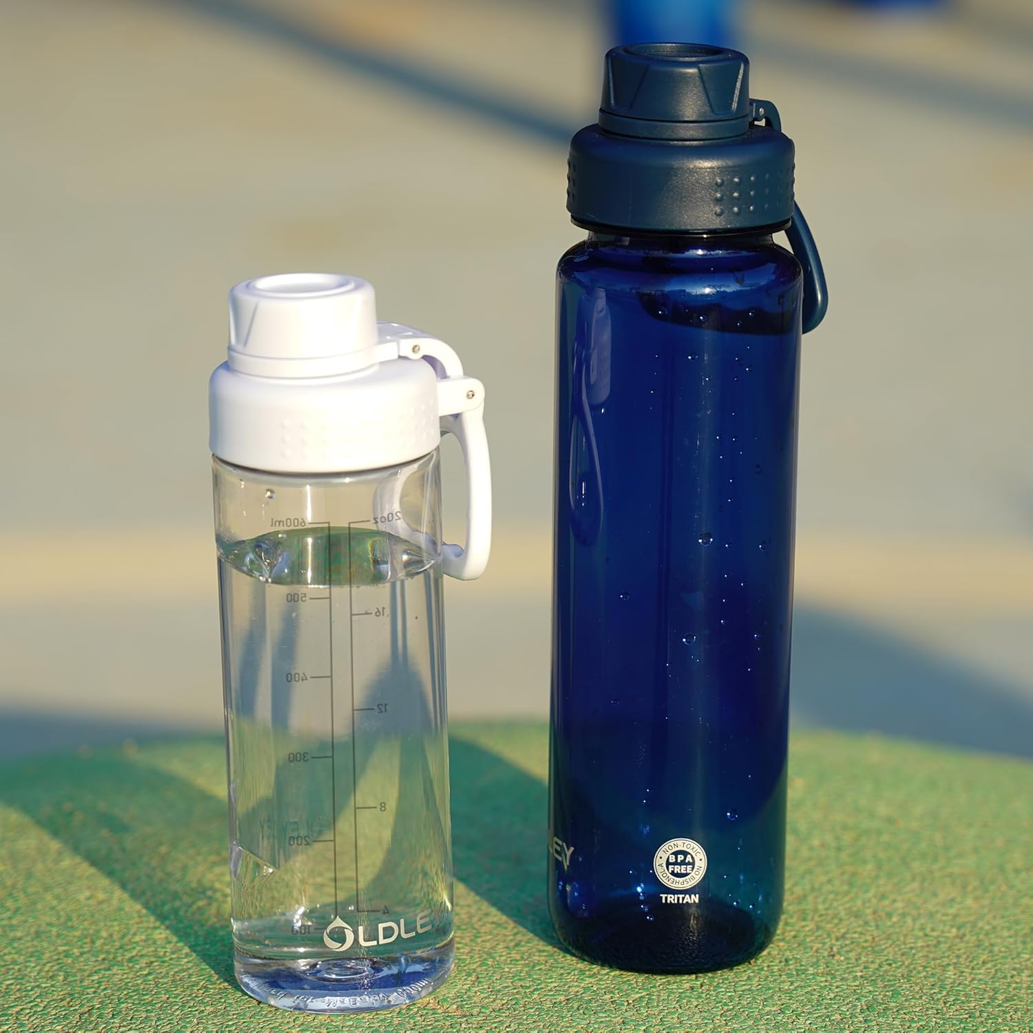 Thumbnail 5 de OLDLEY 600ml (20oz) BPA-free Tritan clear water bottle with screw lid and carry loop