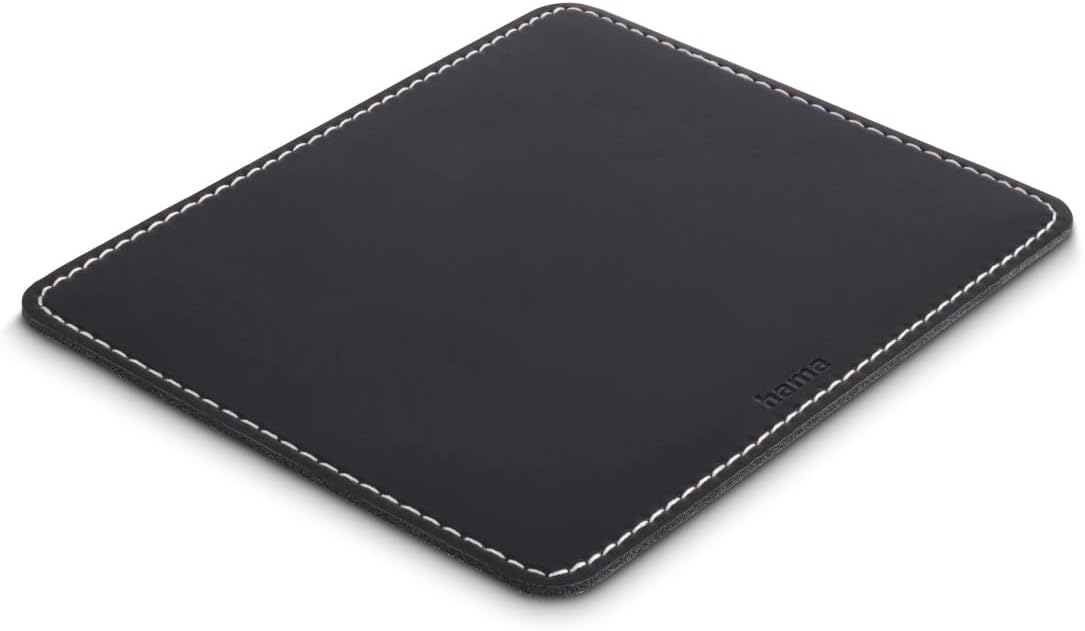 Detalle 2 de Hama Cuir Synthétique tapis de souris noir antidérapant pour bureau