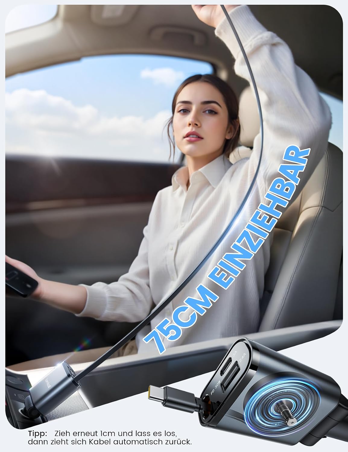 Thumbnail 3 de Lamicall 3-in-1 Auto‑Ladegerät 50W mit USB‑C-Kabel