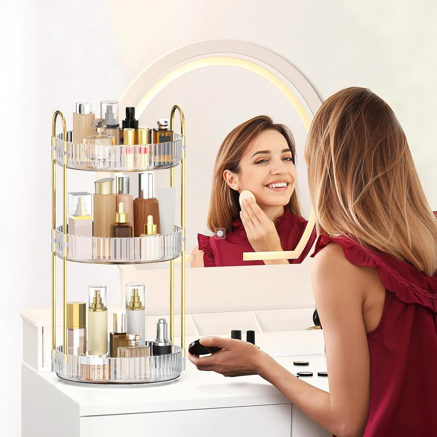 Thumbnail 6 de MOKANI 360 rotating makeup organiser, 3 tiers