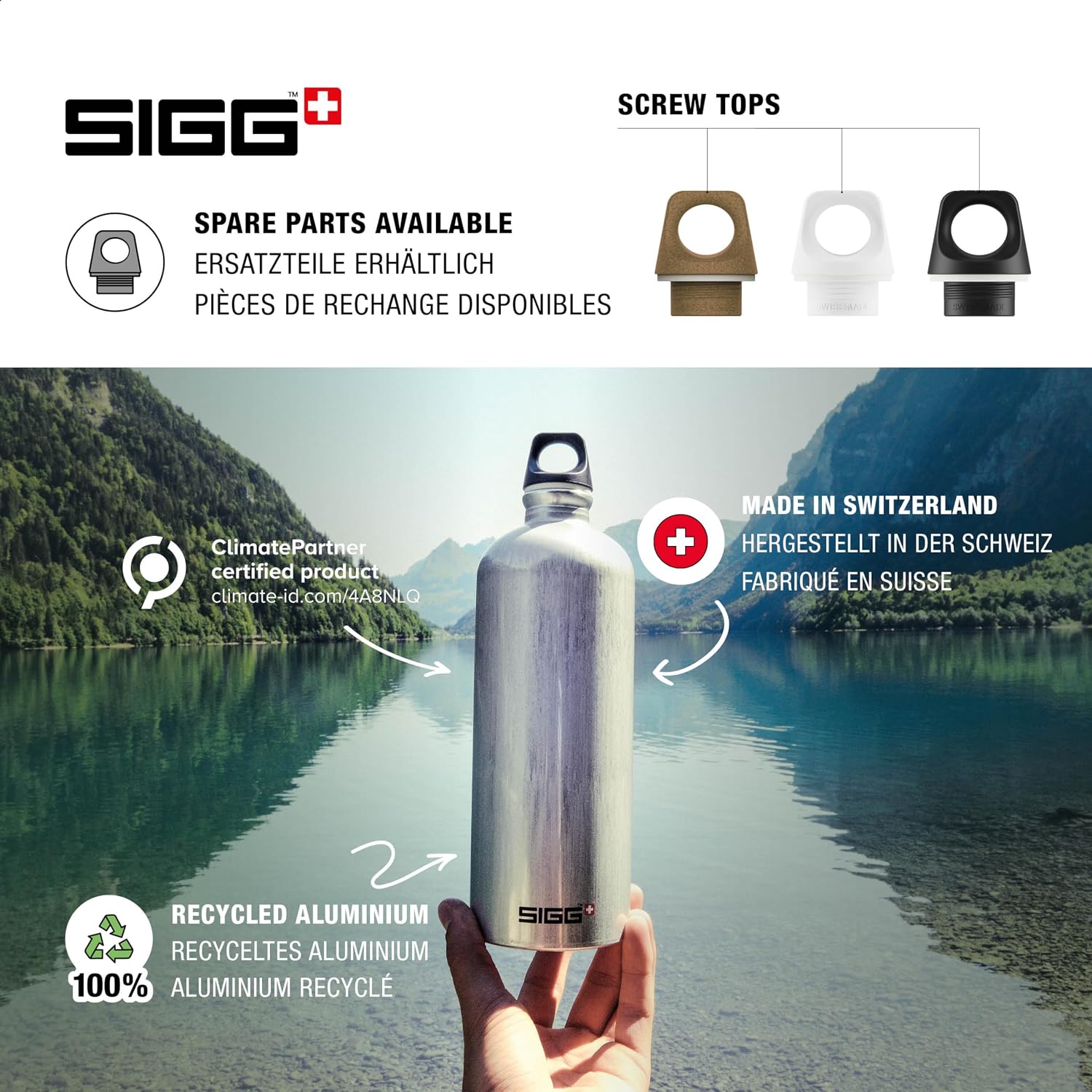 Thumbnail 3 de Sigg Traveller Botella de aluminio, ligera, sin BPA, 0,6-1.5L