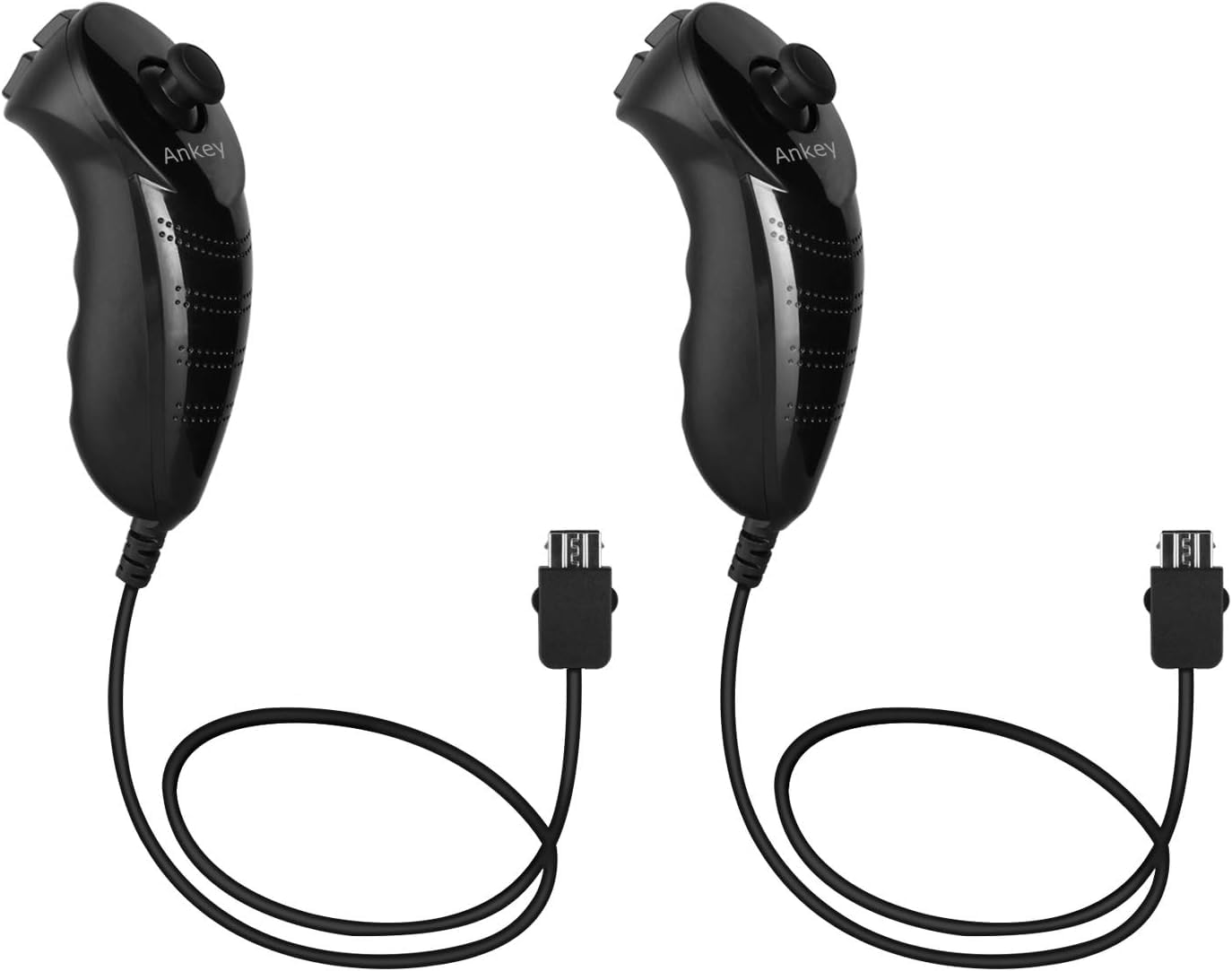 Detalle de Ankey 2-Pack Nunchuck Controller Ersatz – kabelgebundene Zusatz-Controller für Wii/Wii U