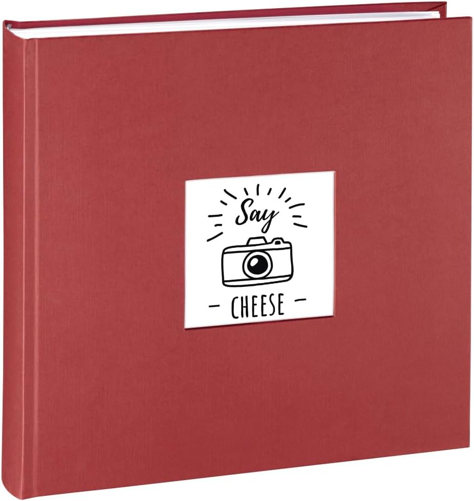 Hama Fotoalbum Jumbo 30x30 cm (bordeaux) mit 100 weißen Seiten für bis zu 400 Fotos zum Selbstgestalten