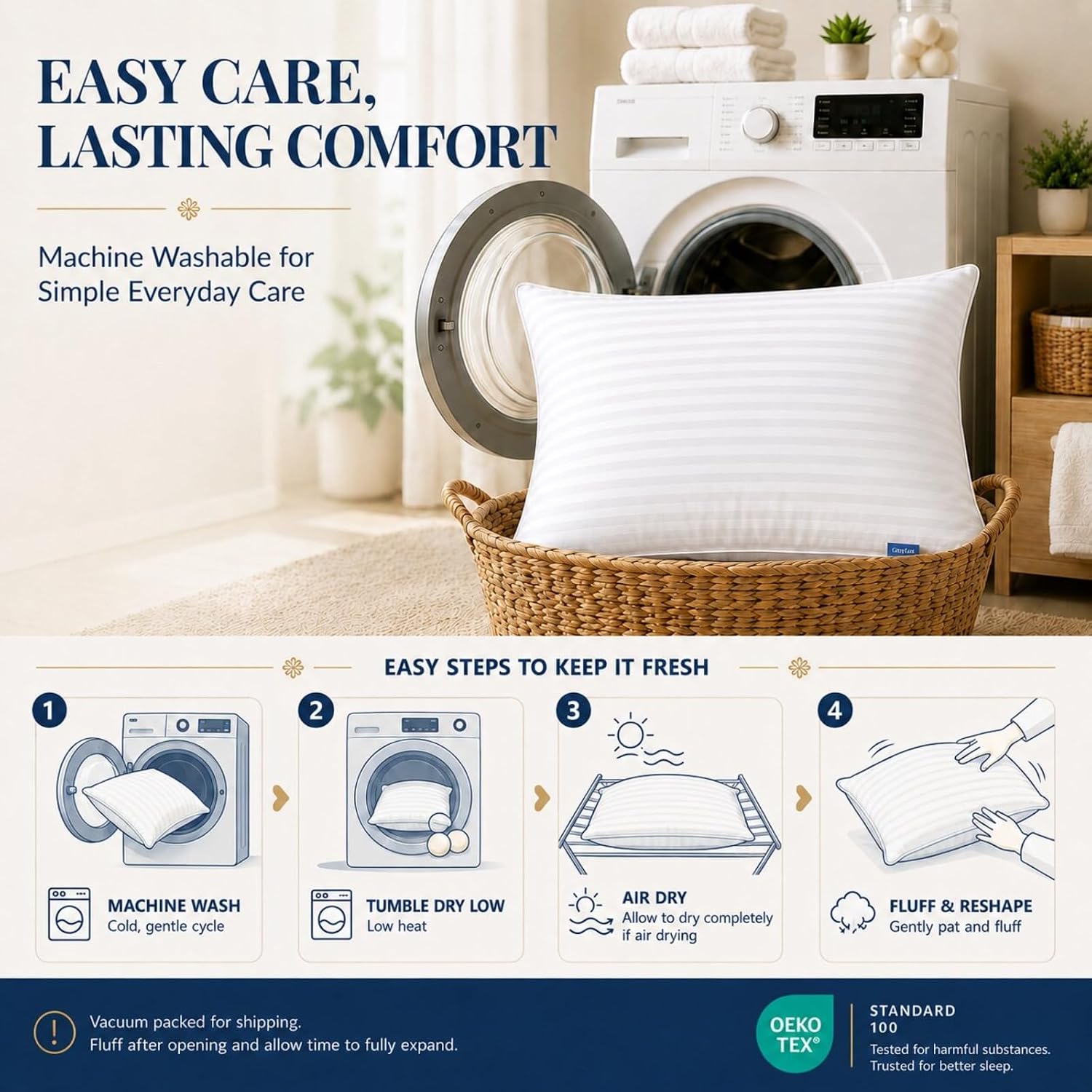 Thumbnail 6 de CozyLux Bed Pillows, Queen Size