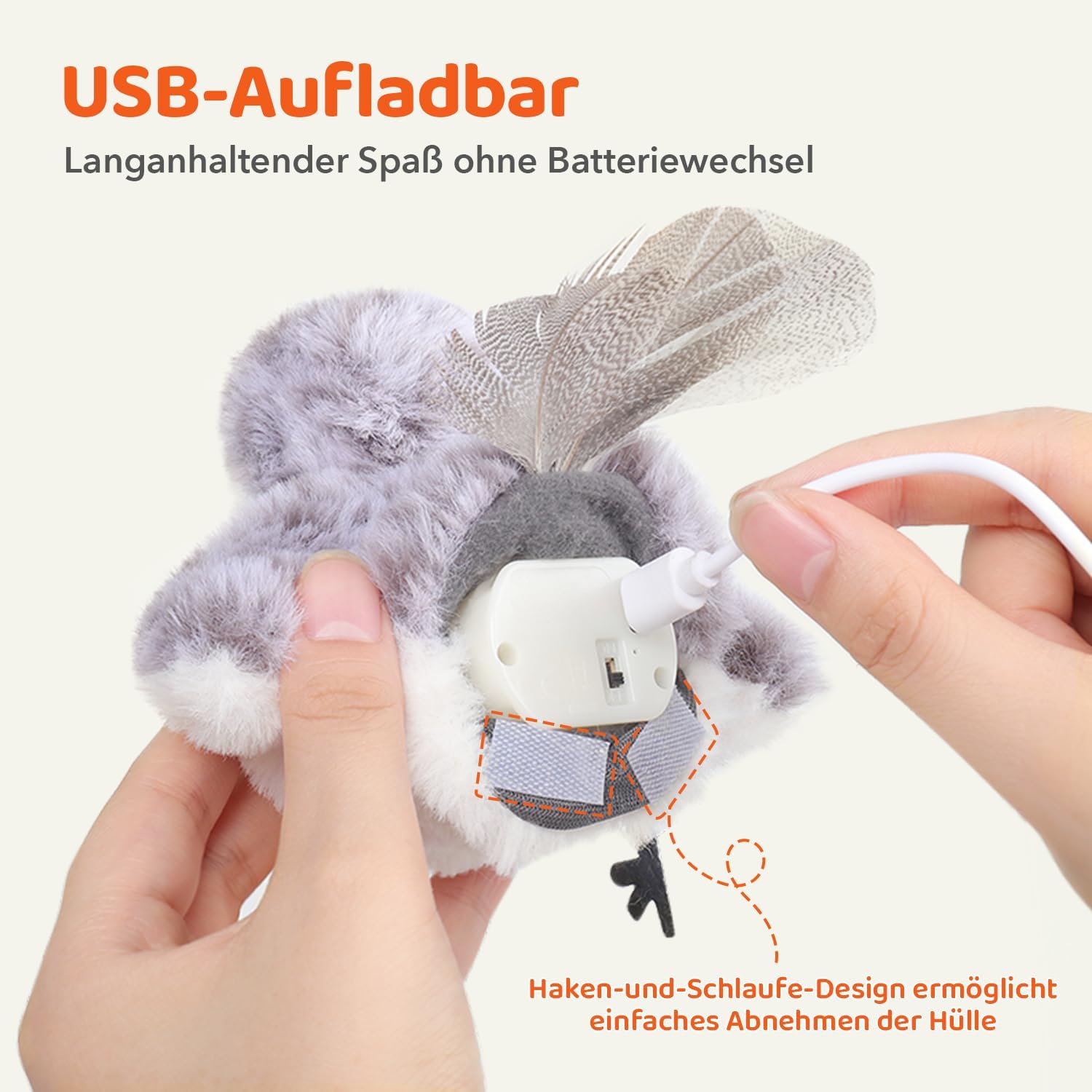 Thumbnail 4 de Potaroma Katzenspielzeug Flatternder Vogel 10,2 cm