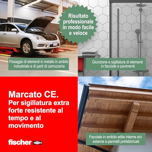 Thumbnail 2 de Fischer KD ULTRA 60 Grigio – Adesivo Polimerico Sigillante MS Extra Forte per Ambienti Interni ed Esterni