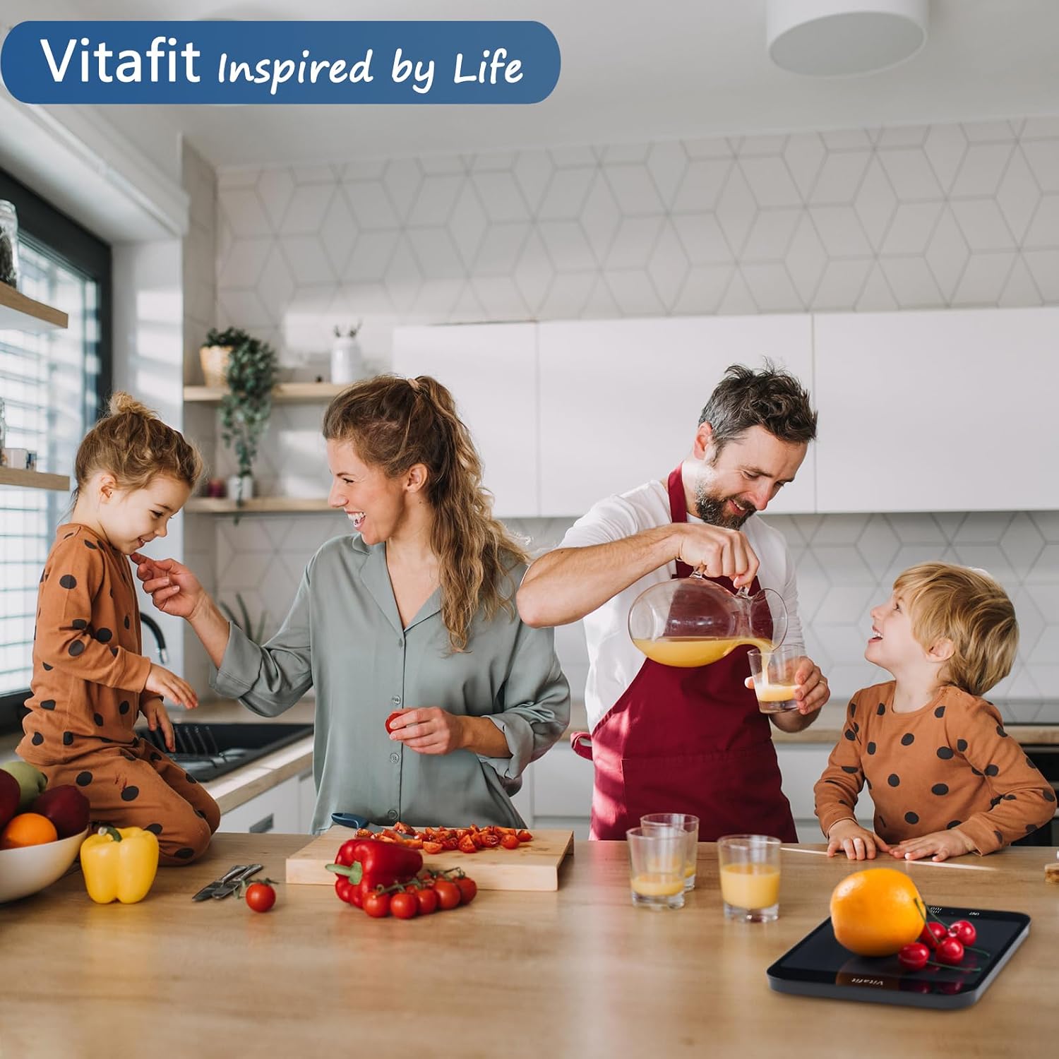 Thumbnail 6 de Vitafit keukenweegschaal tot 15 kg met 1 g nauwkeurigheid en glazen plateau