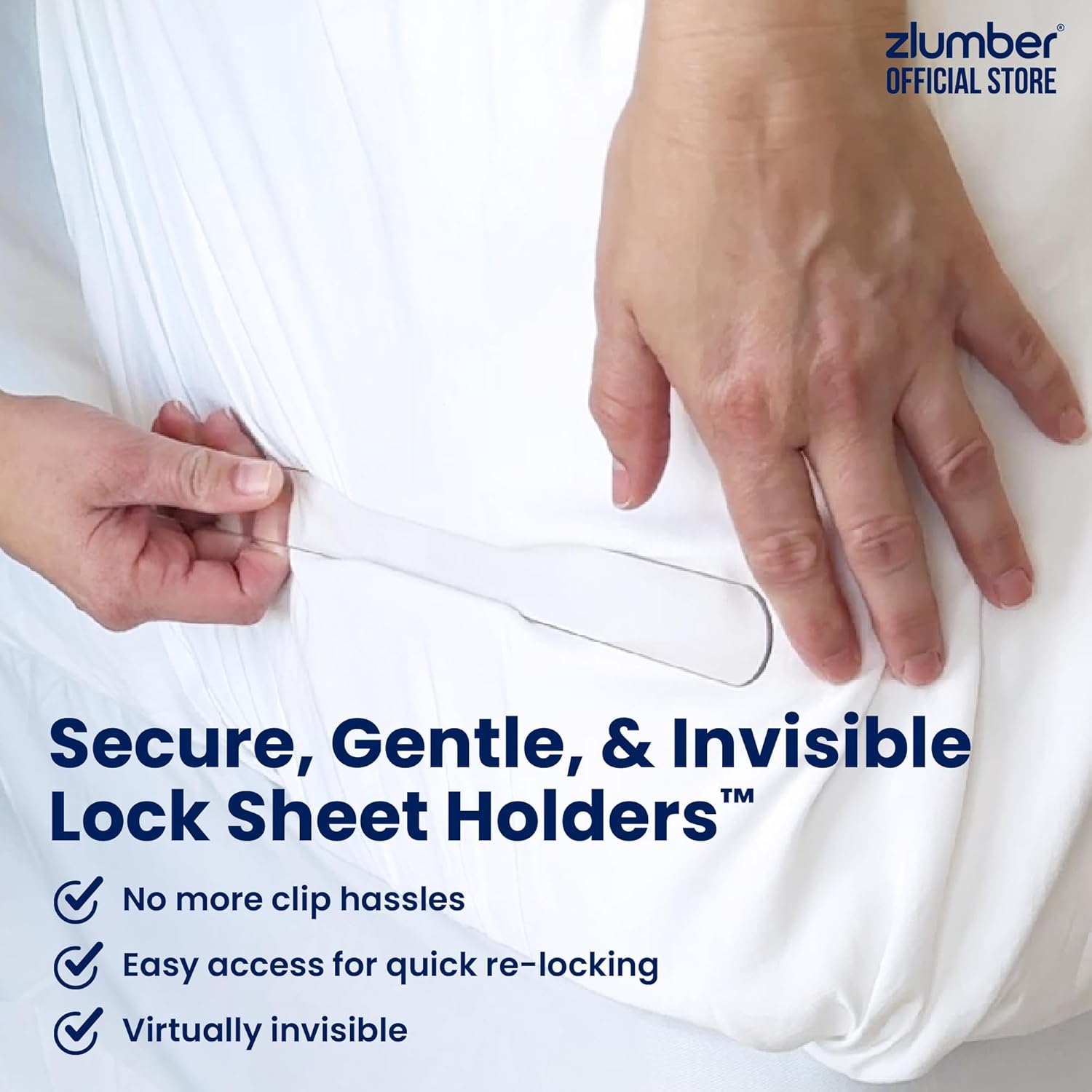 Thumbnail 4 de The Original USA Patented ZlumberLock Secure Sheet Holder with Heavy-Duty Mattress Straps