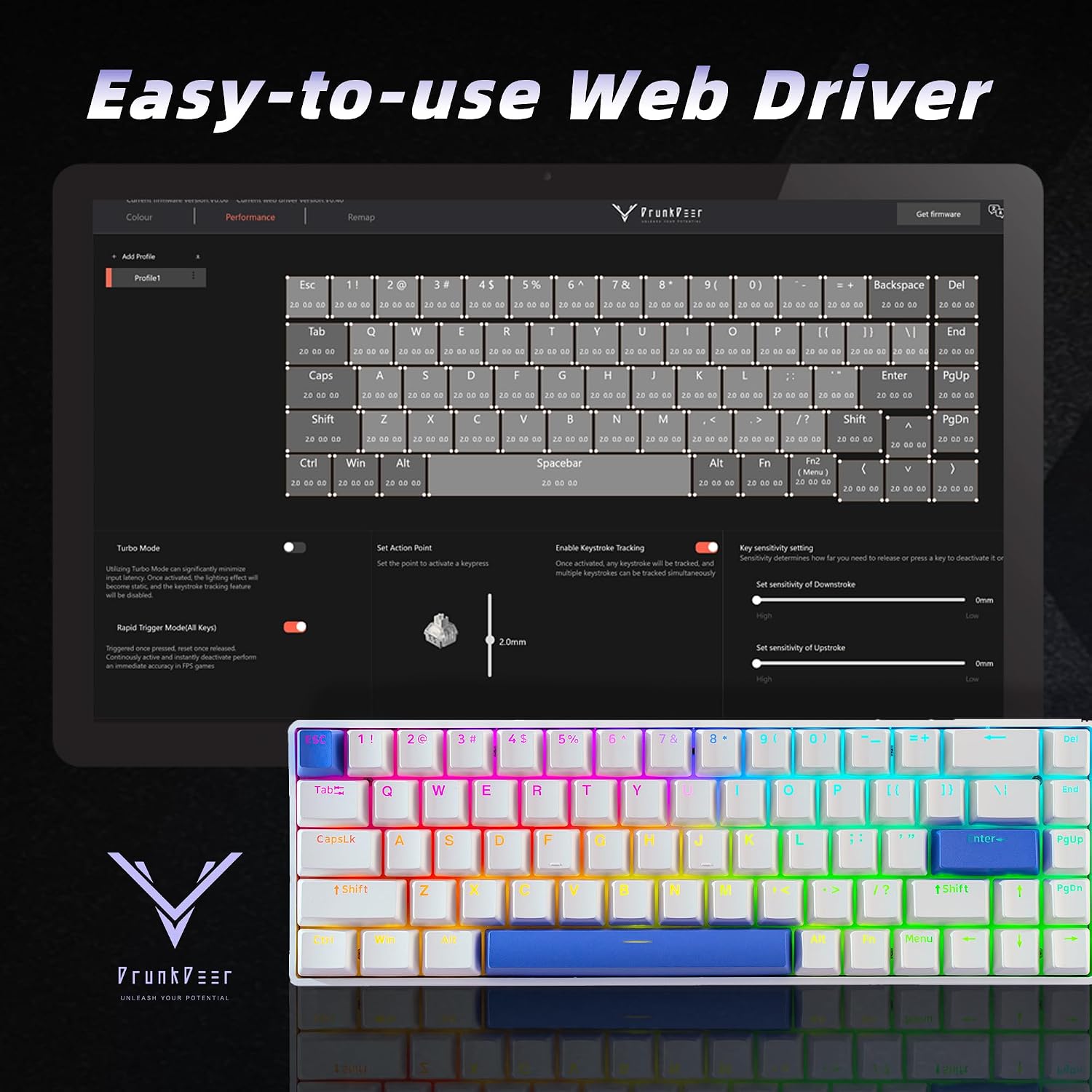 Thumbnail 4 de DrunkDeer G65 Rapid Trigger Tastatur 65% RGB ⌨