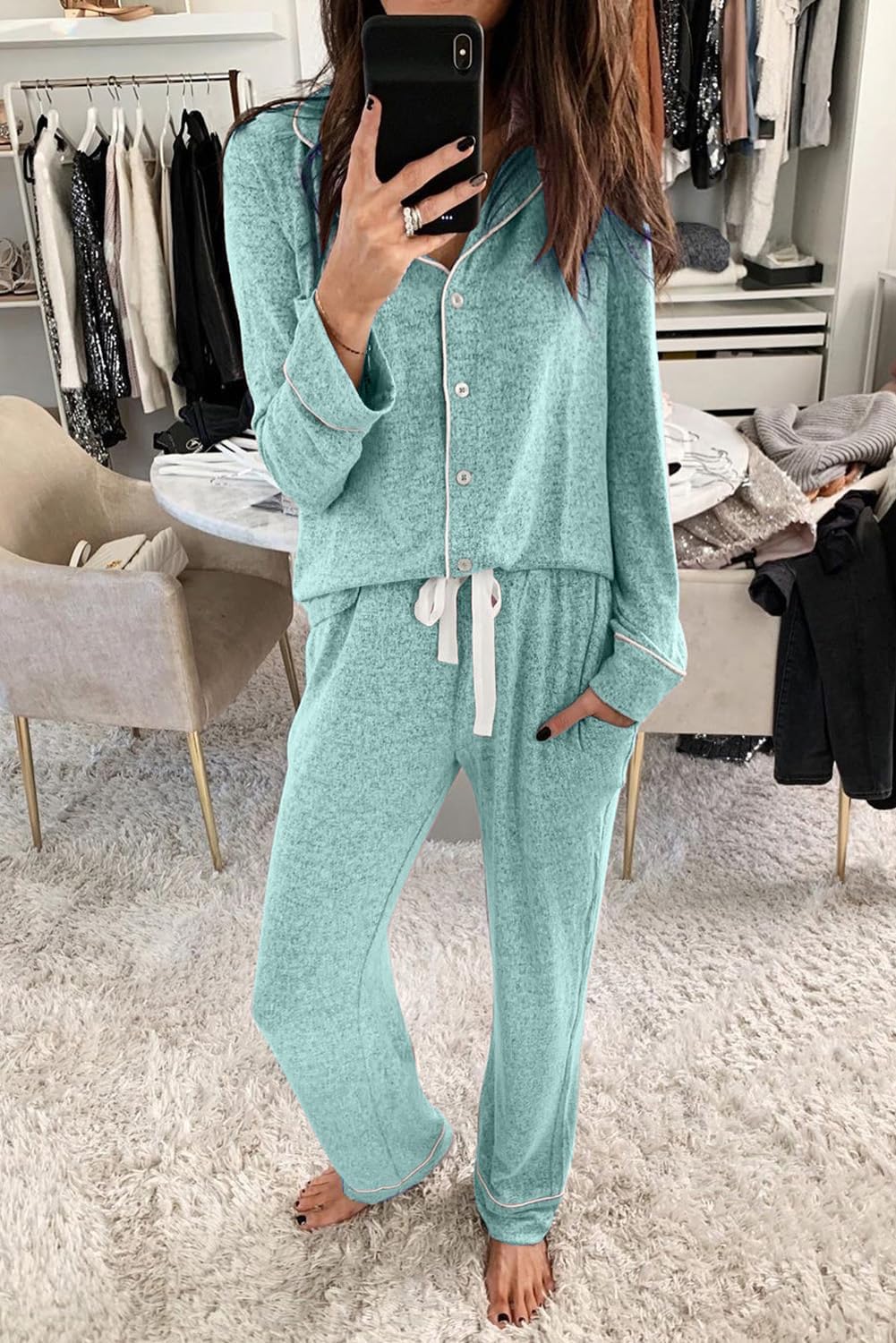 Detalle 2 de Aamikast Long Sleeve Pajama Set for Women