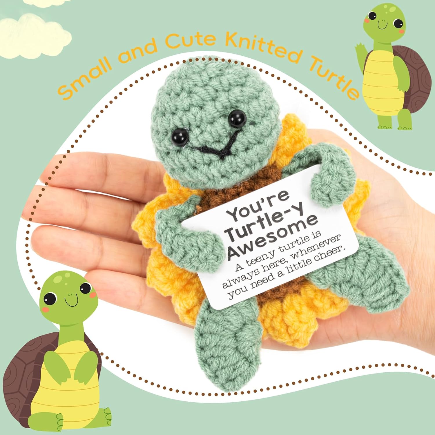 Thumbnail 1 de Bafiwu Funny Positive Turtle crochet gift