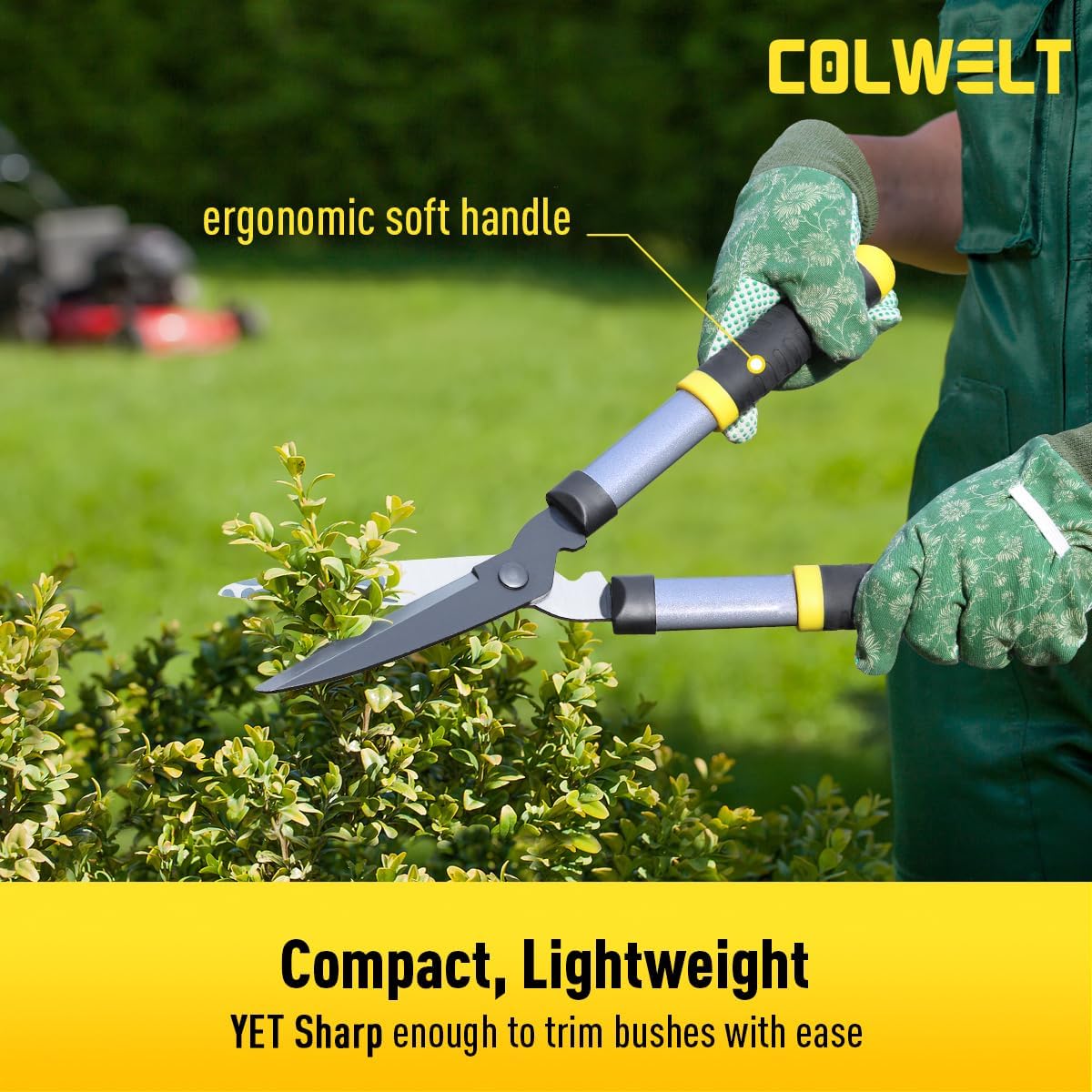 Detalle de Colwelt Garden Shears Set 3-Pack: 42cm bypass loppers, hedge clippers & 20cm secateurs