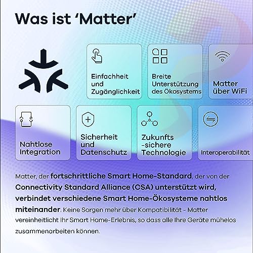 Detalle 2 de Linkind Matter E27 Glühbirne (2er Pack) – RGBTW, 16 Mio. Farben, 2,4 GHz WLAN, Matter kompatibel per Hub, Alexa/Apple Home/Google Home