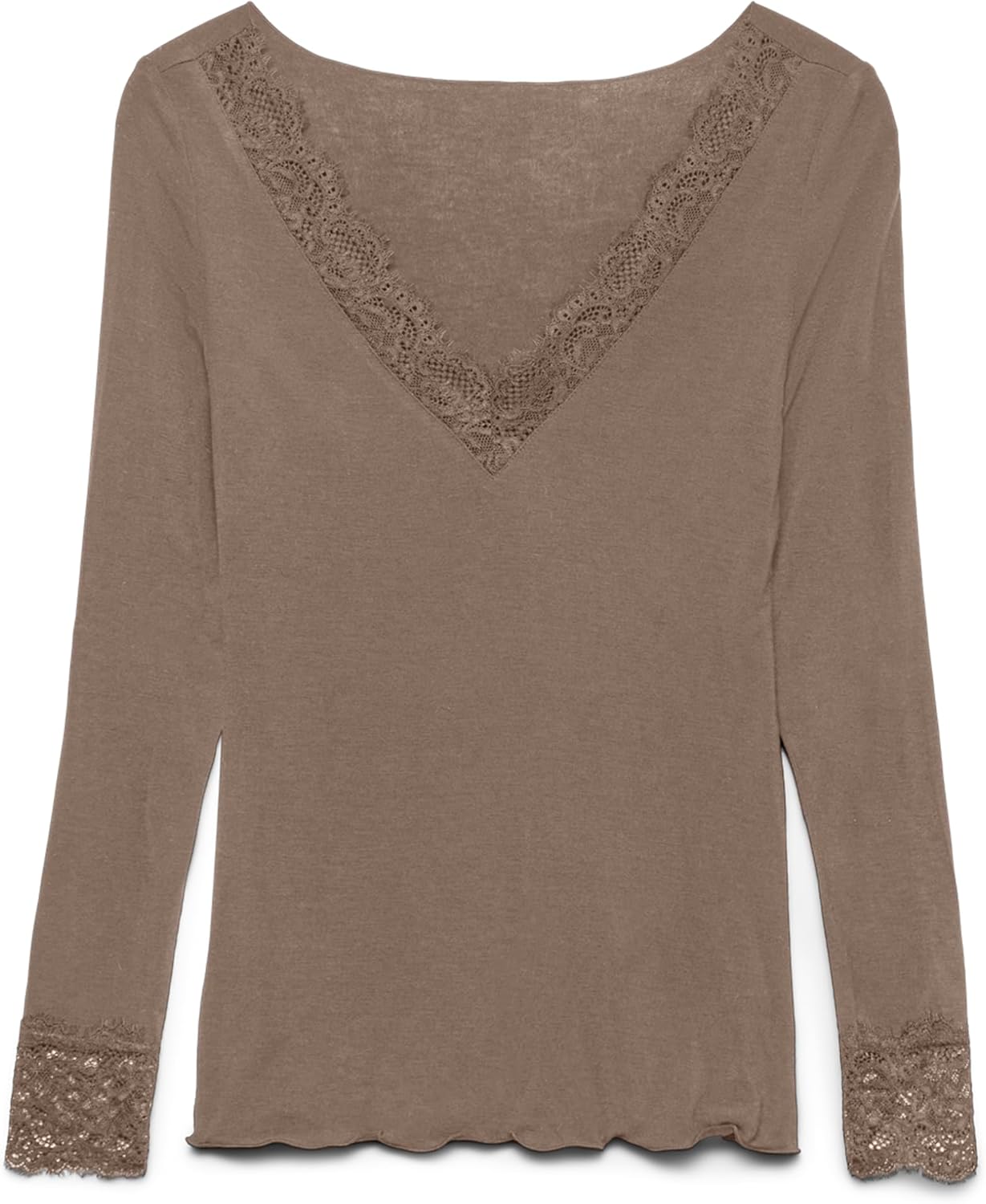 Thumbnail 5 de VERO MODA Vmskye LS V-Neck Lace Top JRS Noos – Haut en Dentelle à col en V pour Femme