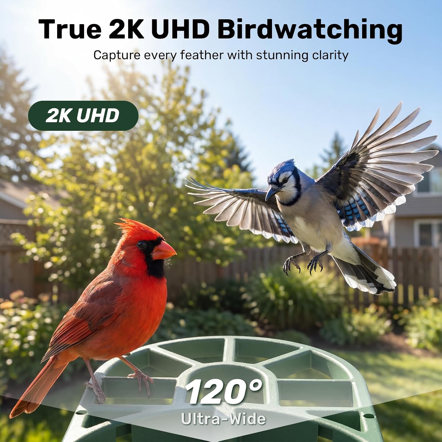 Detalle 2 de HARYMOR Smart Bird Feeder with Camera, 1.5L Capacity