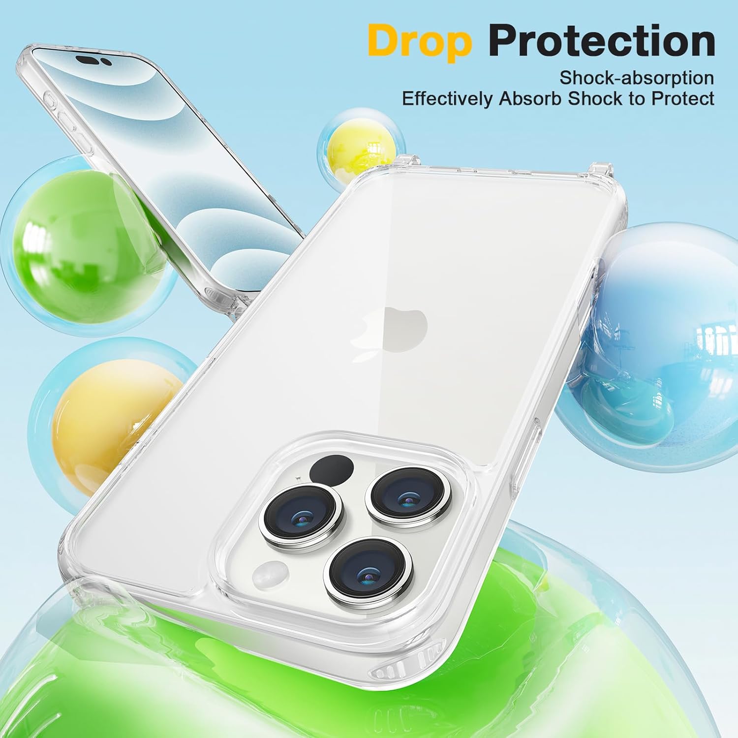 Thumbnail 4 de GOODVISH Handykette für iPhone 16 Pro Hülle mit Band – Transparentes Case mit Kordel (6.3")