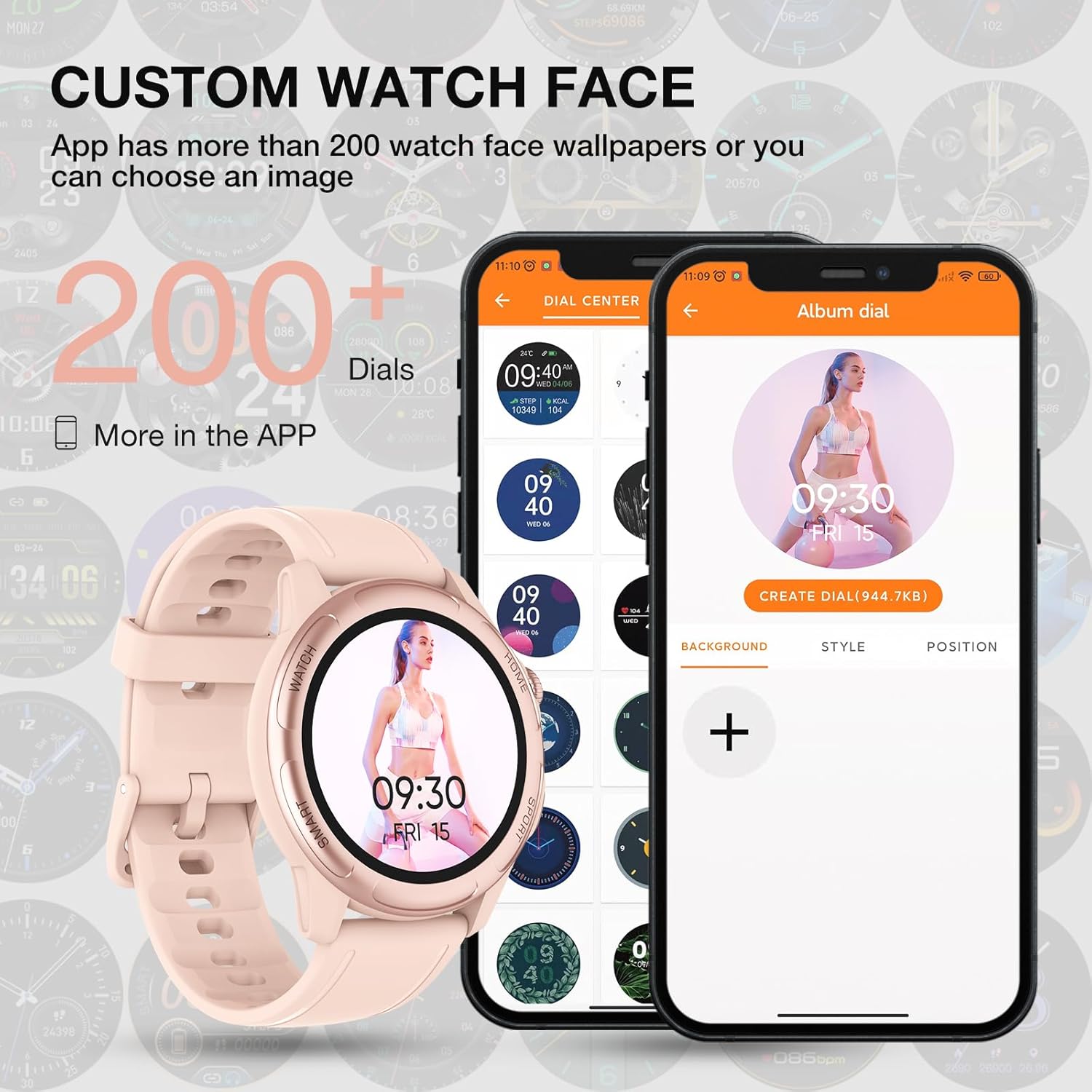 Thumbnail 3 de Gerpeng Women’s Smartwatch with Bluetooth Calls (1.32-inch) – 110+ Sports Modes, Heart Rate/SpO2/Sleep