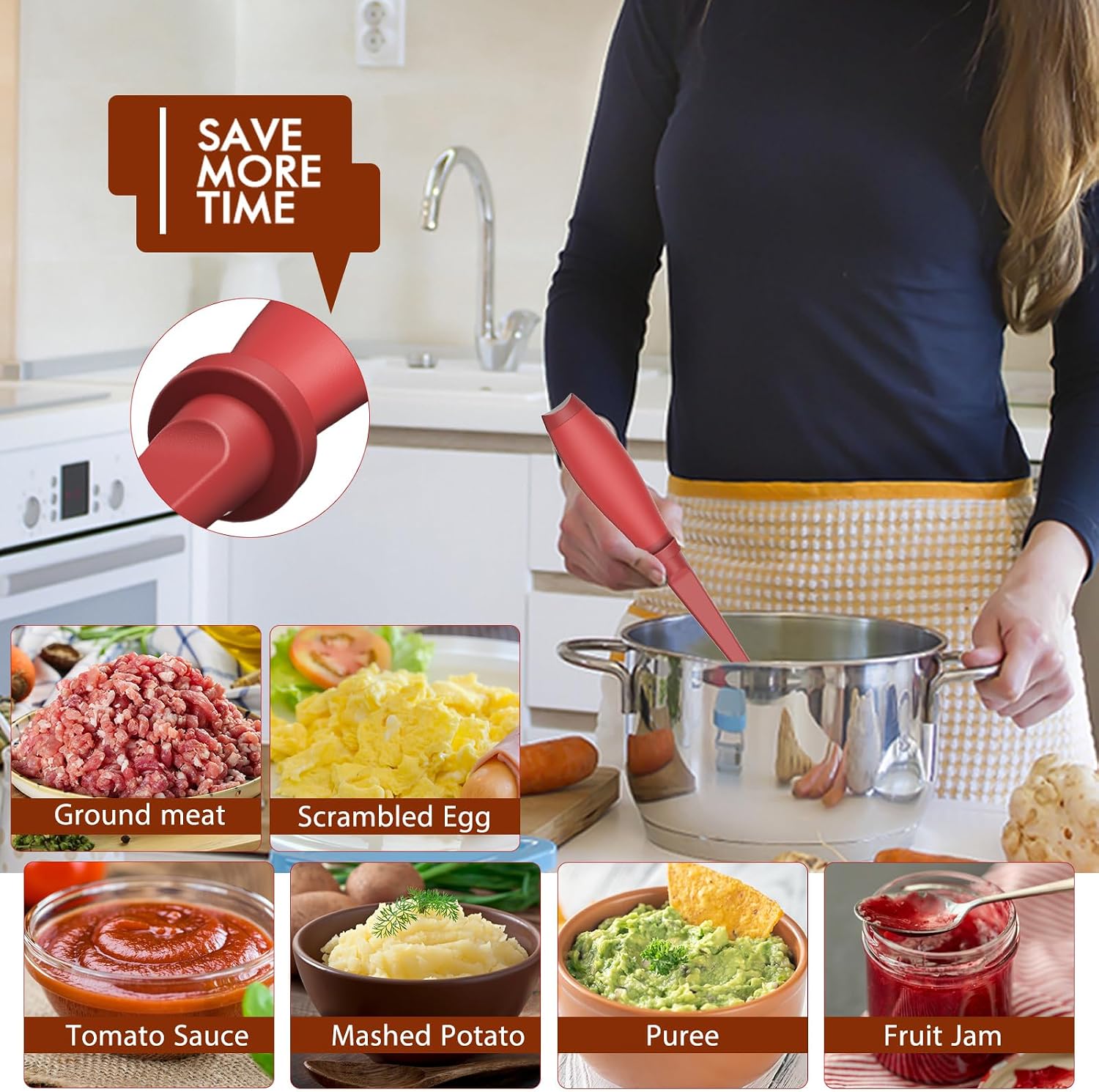 Thumbnail 1 de Meat Chopper Utensil in Red