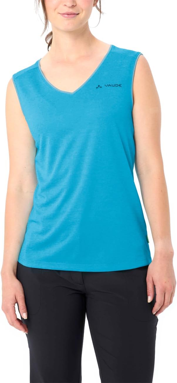 Detalle de VAUDE Women's Essential Top – Funktions-Top zum Wandern, schnelltrocknend und pflegeleicht