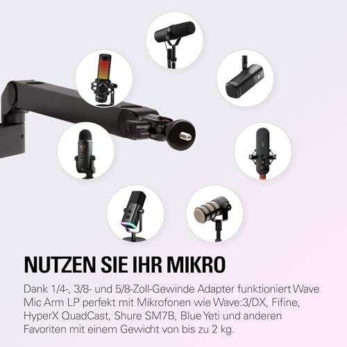 Thumbnail 5 de Elgato Wave Mic Arm Low Profile – robuste Mikrofon-Armlösung mit geringem Sichtfeld