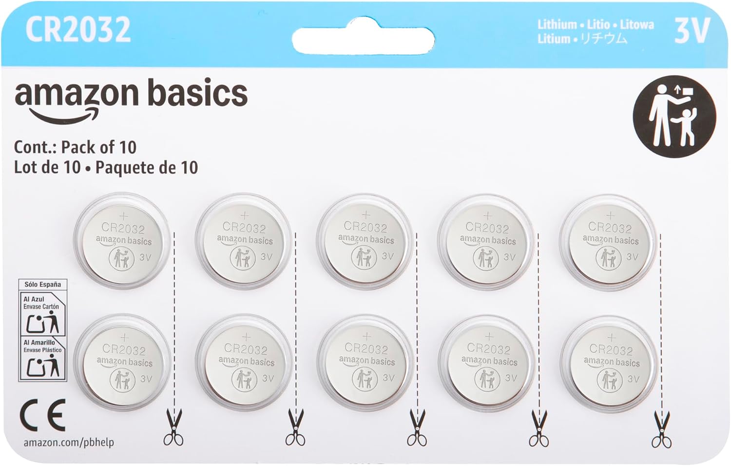 Thumbnail 6 de Amazon Basics 6-Pack CR2450 Lithium Coin Cell Battery – 3 V, Mercury-Free, Child-Safe Packaging