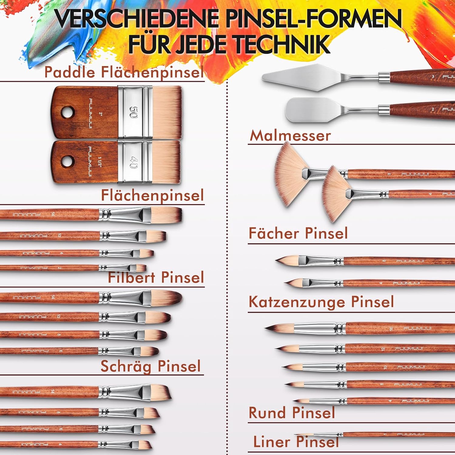 Thumbnail 2 de Pinselset Acrylfarben 26-teilig für Acryl