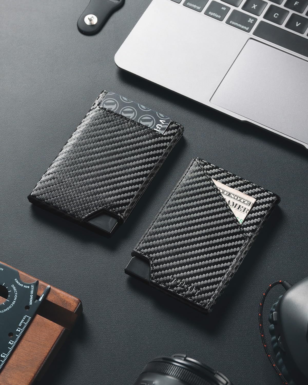 Thumbnail 5 de VULKIT Tarjetero RFID Delgado de Aluminio con Bolsillo 💳