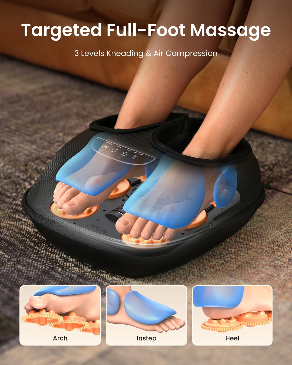 Detalle de RENPHO Fußmassagegerät mit Wärme 55 °C