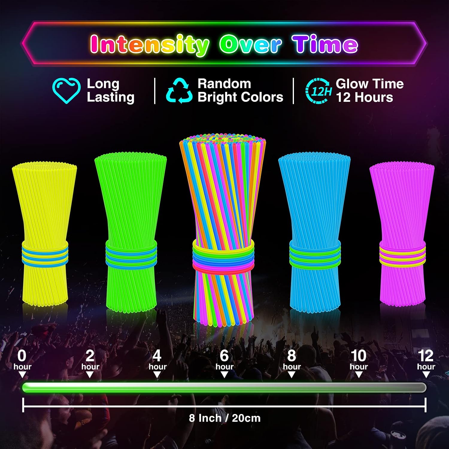 Thumbnail 2 de Kimimara Bracelets Fluorescents 100 pièces 🎉